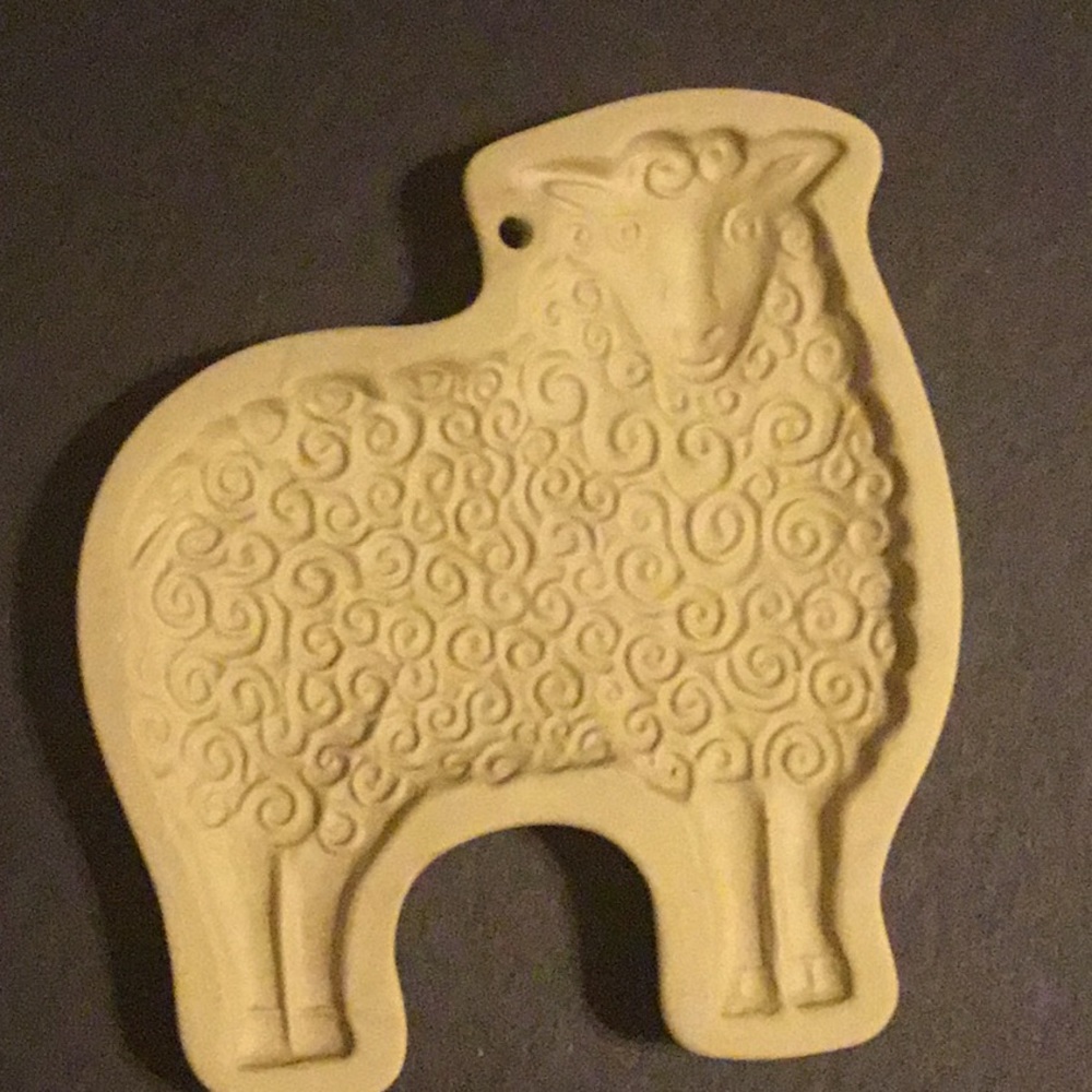 Vintage Sheep Brown Bag Cookie Art 1985